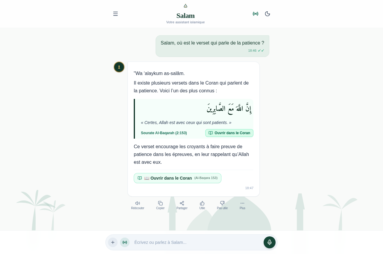 Aperçu de Salam TG